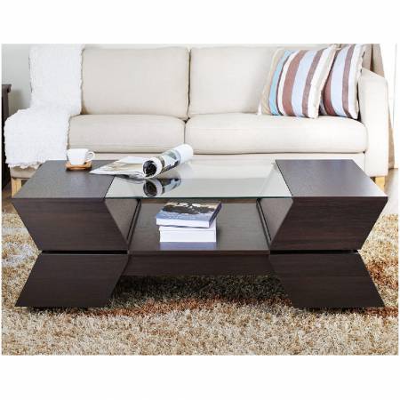 Unique coffee table appearance.